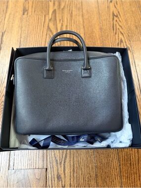 Aspinal of London Black Laptop Bag